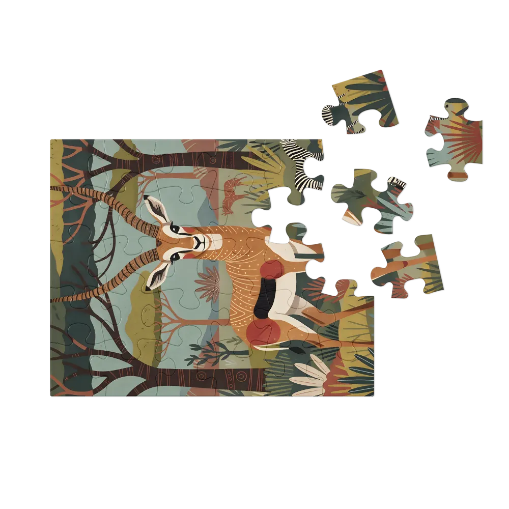Savanna Antelope 
 Jigsaw Puzzle in Tin Box