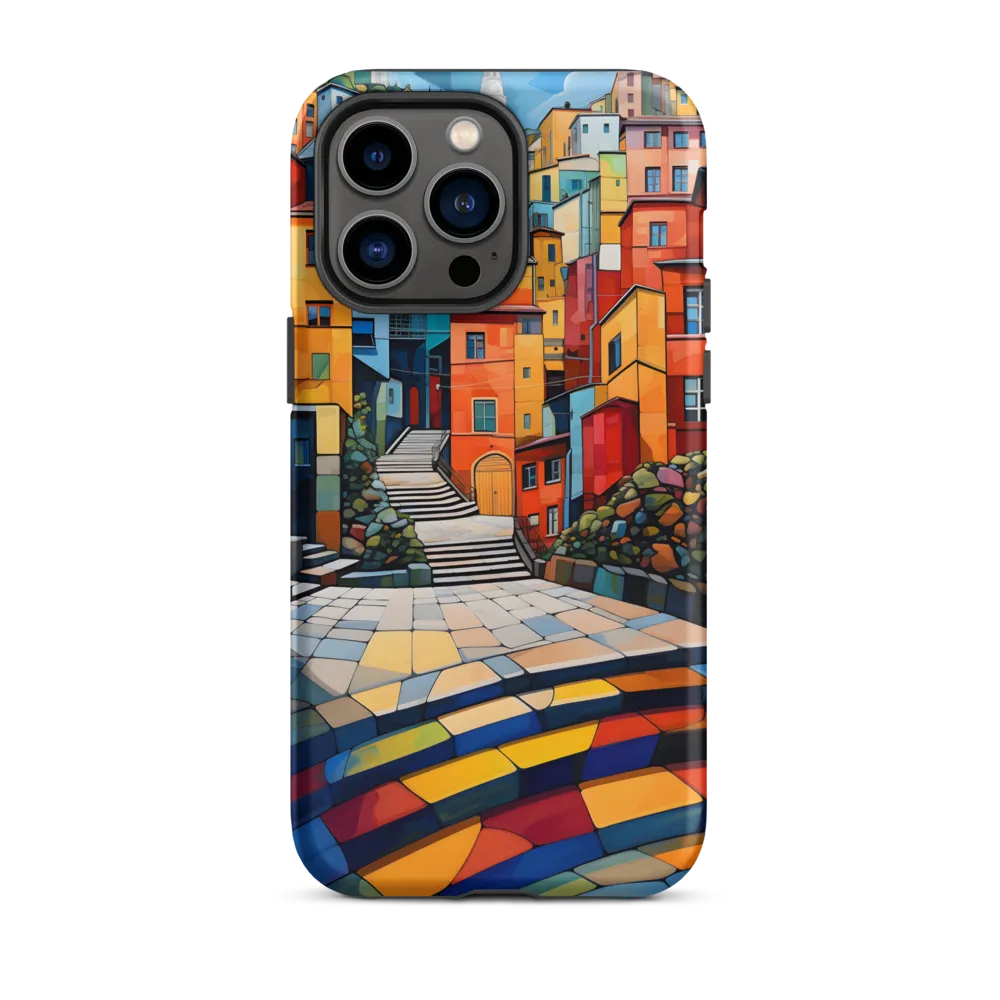 Vibrant Village: A Cubist Journey