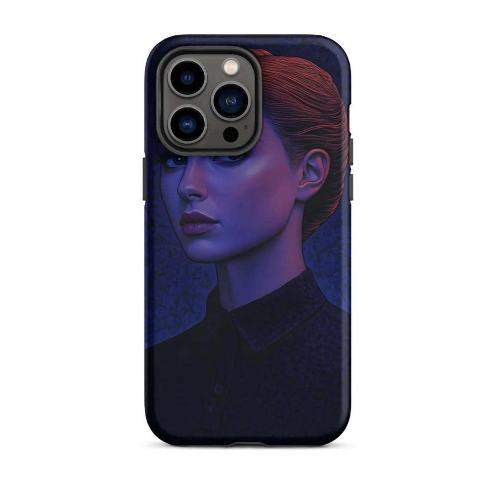 Ethereal Portrait in Blue and Red