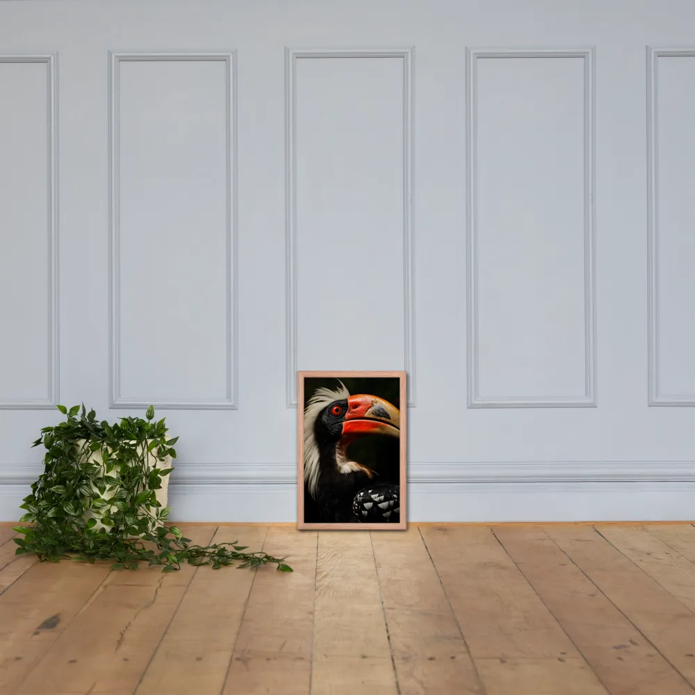 Majesty of the Hornbill | Poster with Red oak Frame | 12″×18″