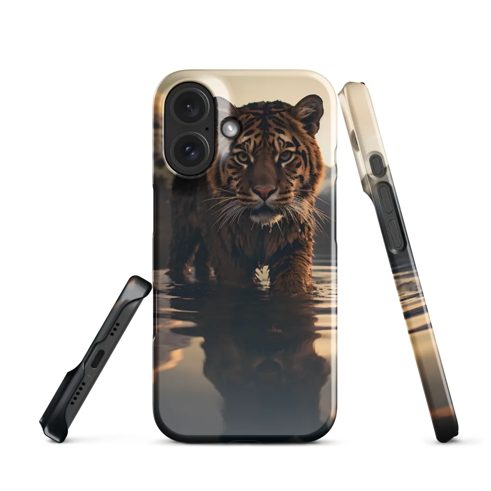 Majestic Reflection: The Tiger's Domain | Phone Case |  16 | Snap Case | Glossy