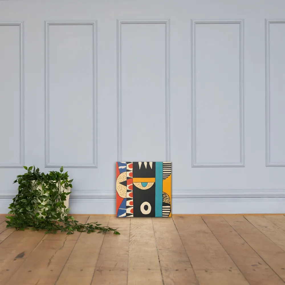 Playful Geometry: A Modern Abstract Exploration | Canvas | 16″×16″