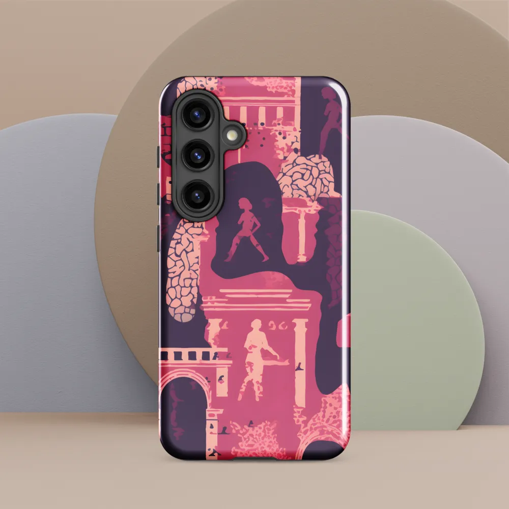 Whimsical Interplay of Figures and Architecture