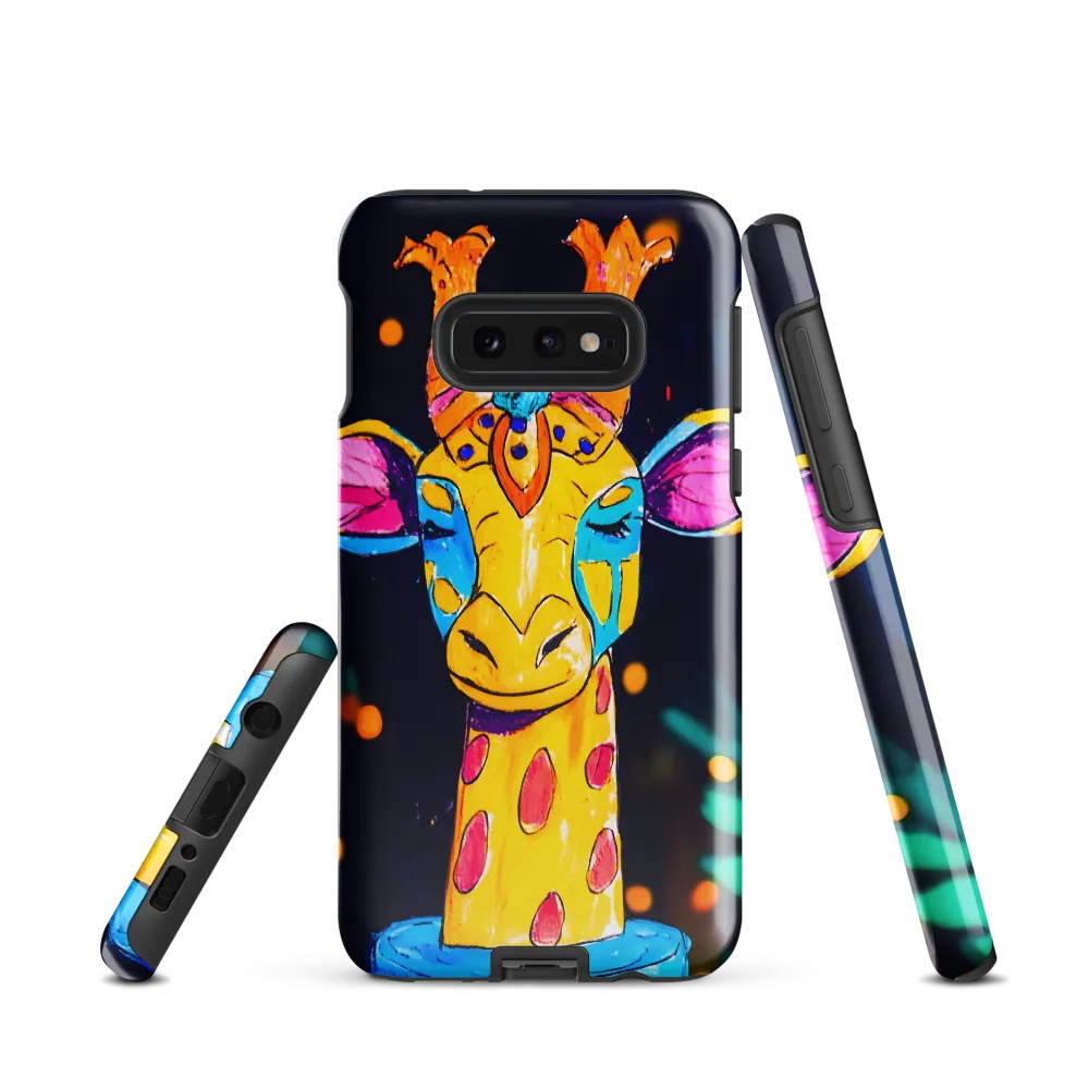 Whimsical Giraffe in Vibrant Colors