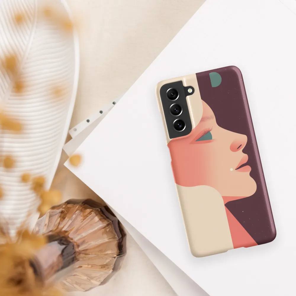 Profile in Peach and Burgundy