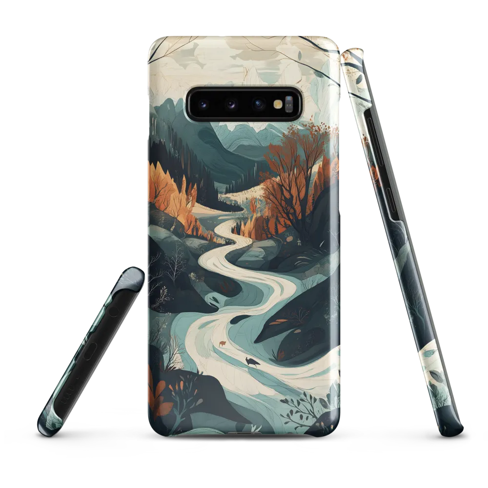 Winding Serenity: A Digital Landscape | Phone Case |  S10 Plus | Snap Case | Glossy