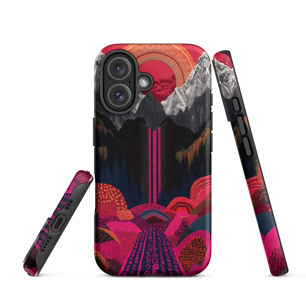 Ethereal Cascade: A Surreal Landscape | Phone Case