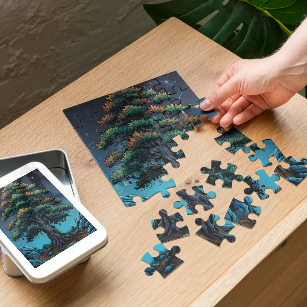 Starlit Pine 
 Jigsaw Puzzle in Tin Box