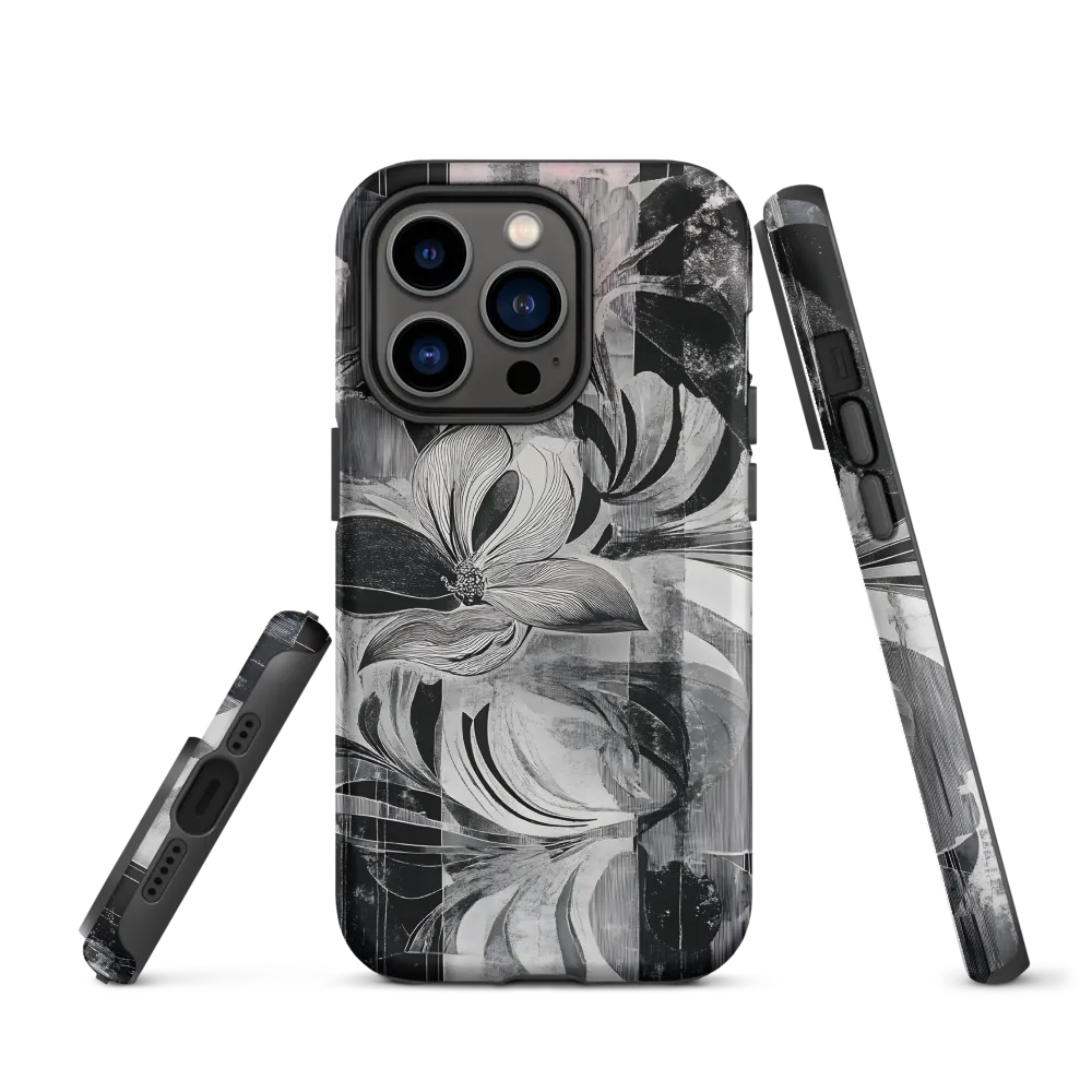 Floral Fusion in Monochrome