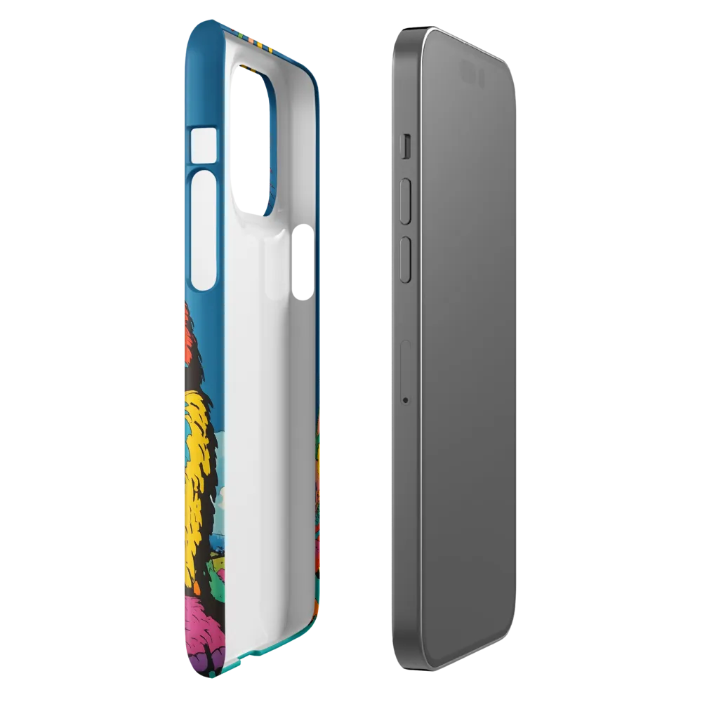 Whimsical Giant: A Playful Monster Encounter | Phone Case |  14 Pro Max | Snap Case | Glossy