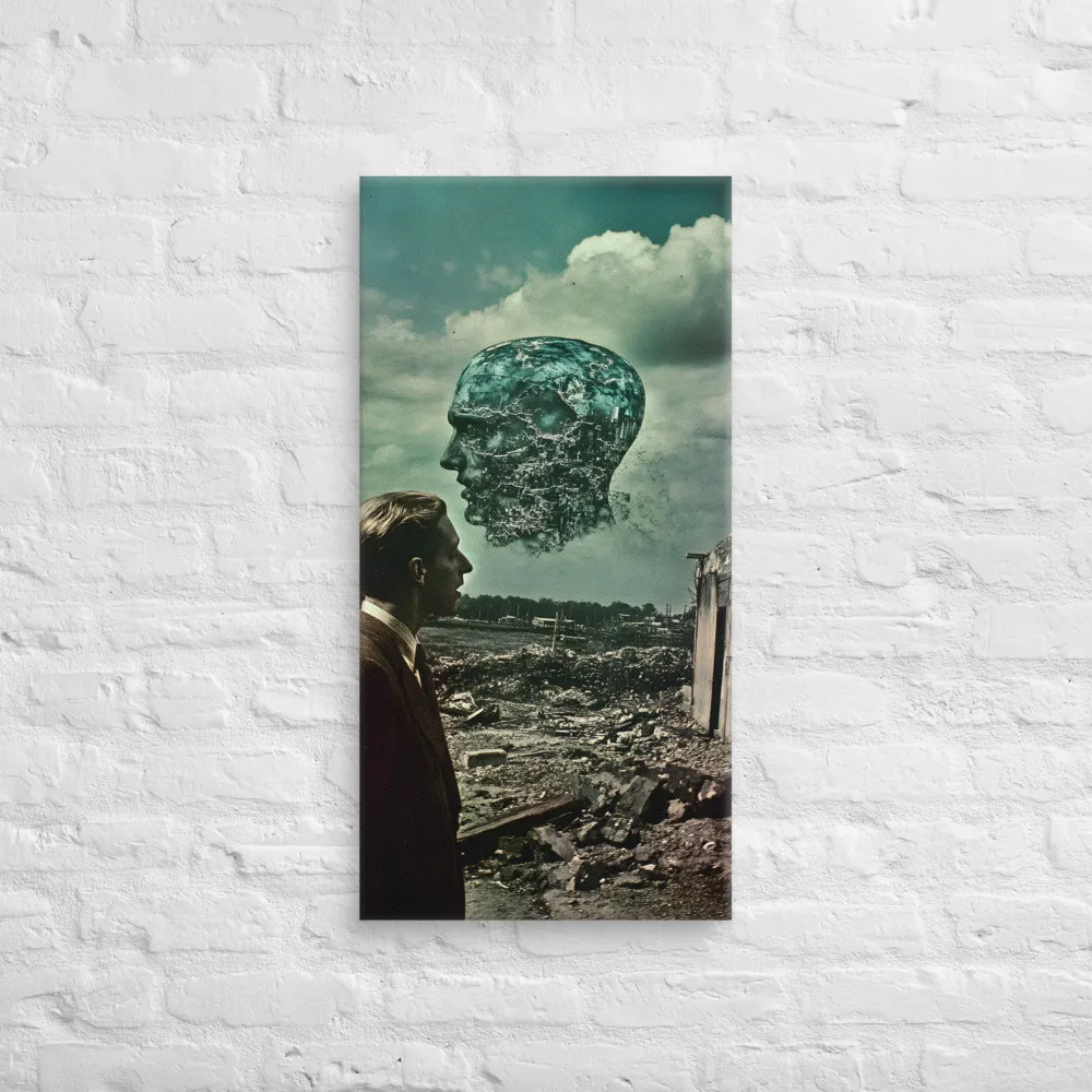 Ethereal Reflections: Identity in a Fragmented World | Canvas | 16″×32″