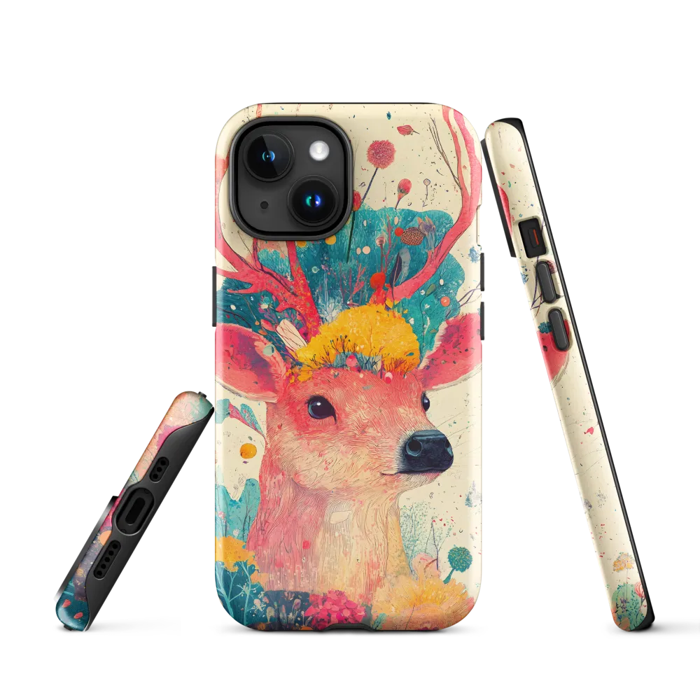 Whimsical Harmony: A Deer in Bloom