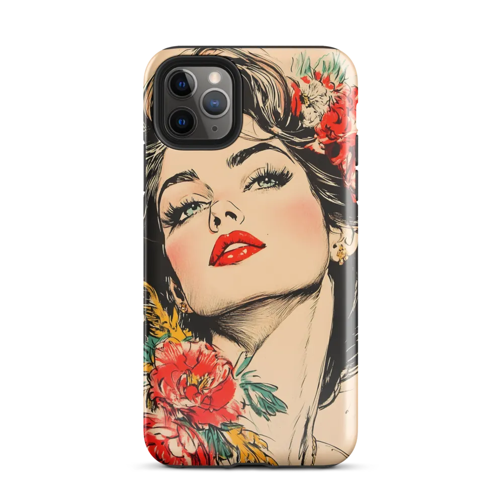 Radiance in Red: A Portrait of Elegance | Phone Case |  11 Pro Max | Tough Case | Glossy