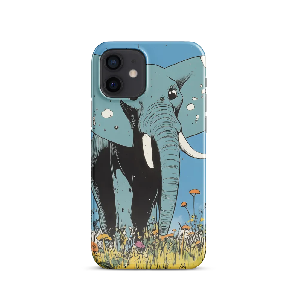 Whimsical Blue Elephant in Bloom