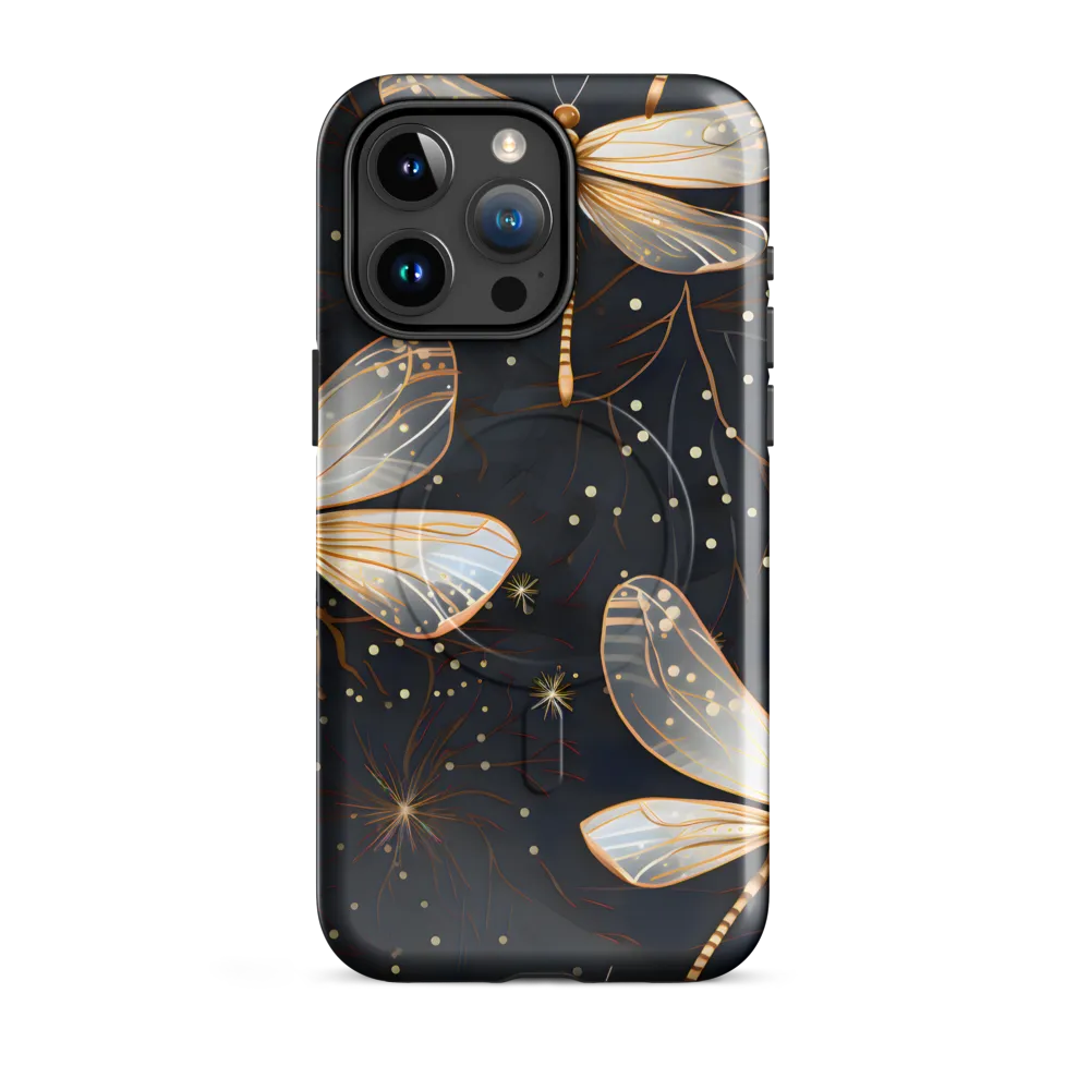 Ethereal Dance: Dragonflies in a Midnight Garden