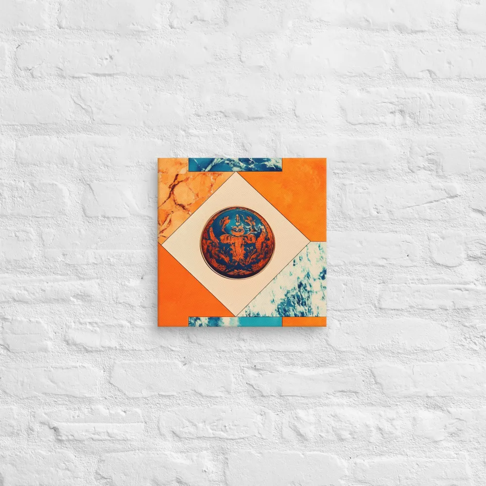 Harmonious Encounters: Abstract Geometry | Canvas | 12″×12″