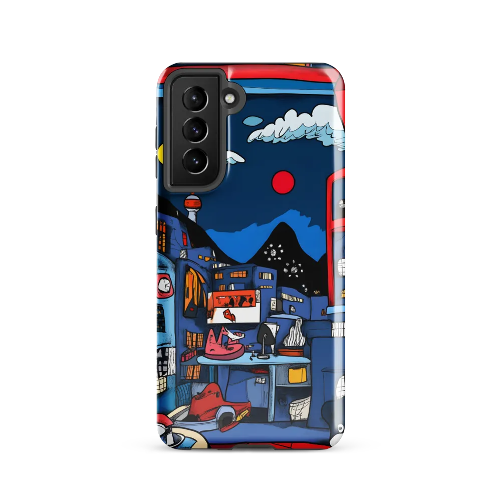 Whimsical Cityscape at Night