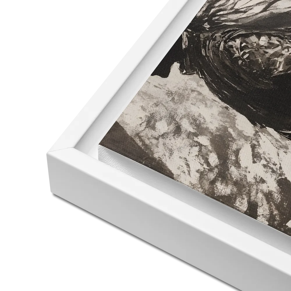 The Silhouette of Valor | Canvas with White Frame | 12″×16″