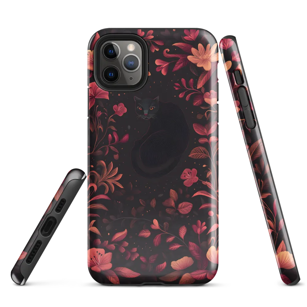 Enigmatic Feline Flora | Phone Case |  11 Pro Max | Tough Case | Glossy