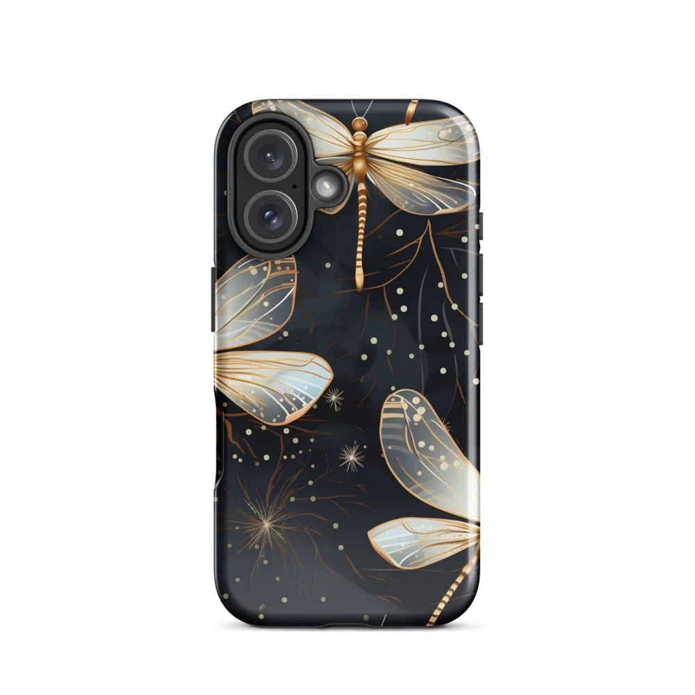 Ethereal Dance: Dragonflies in a Midnight Garden