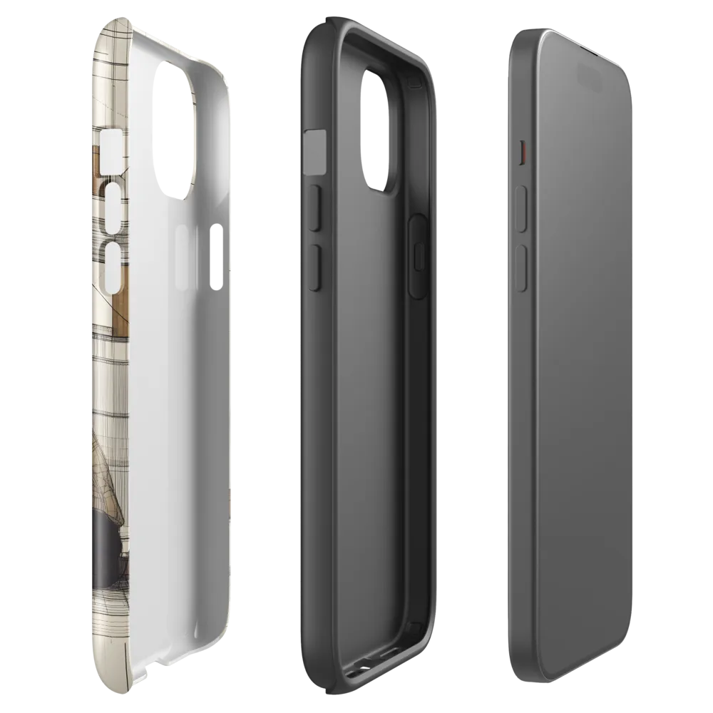 Quiet Reflections in Line | Phone Case |  15 Plus | Tough Case | Glossy