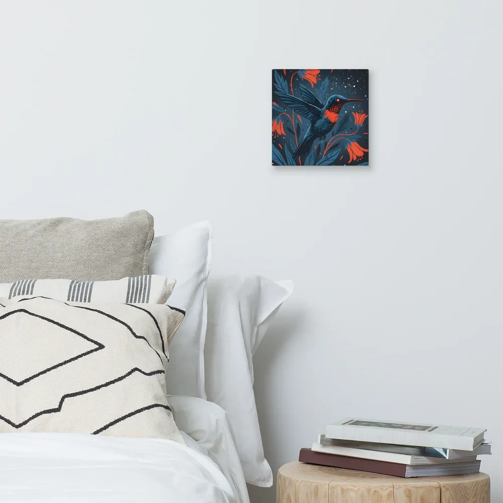 Midnight Hummingbird 
 Canvas | 10″x 10″