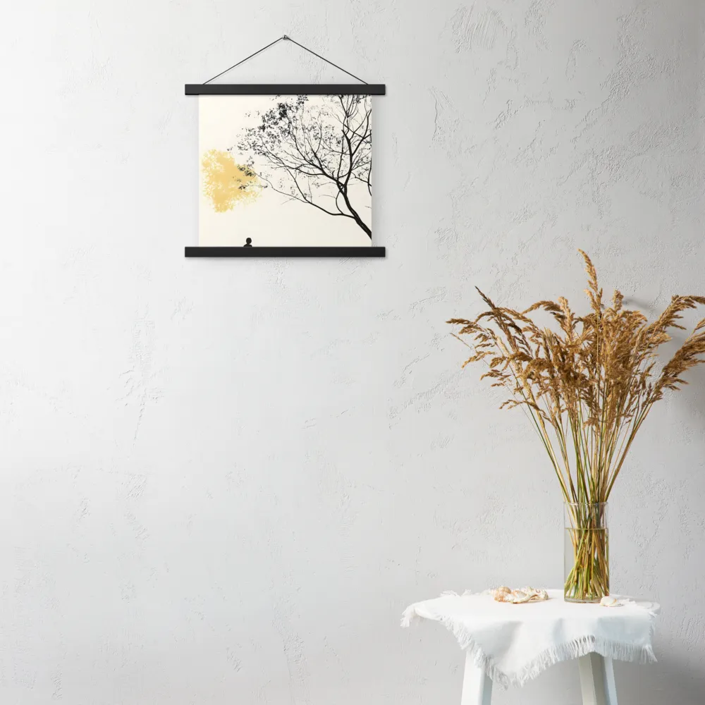 Whispers of Solitude | Poster With Black Wood Hanger | 14″×14″