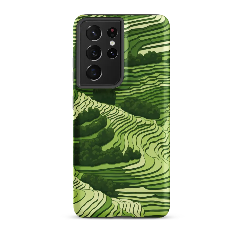 Waves of Green: An Abstract Landscape