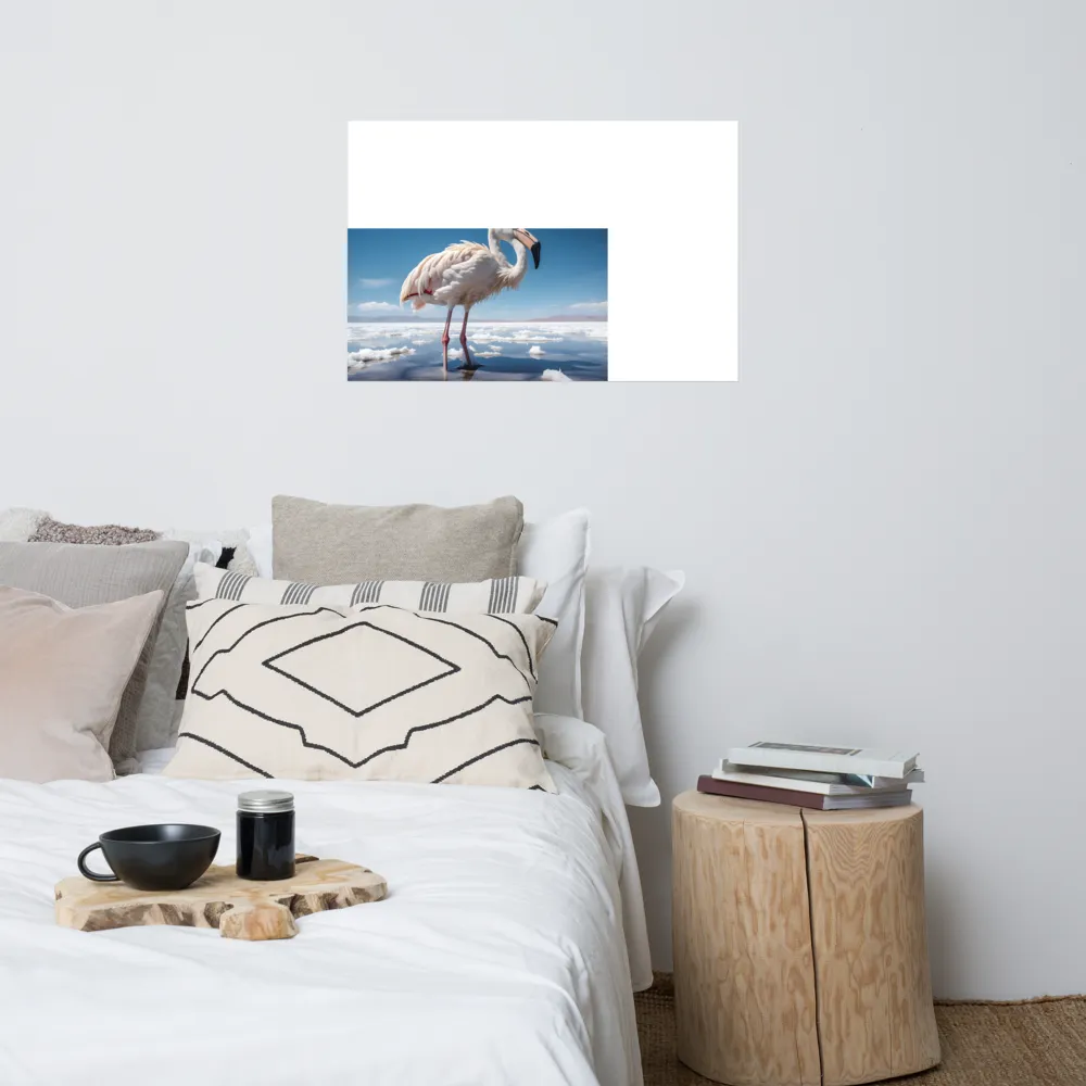 Graceful Solitude of a Flamingo | Poster | 24″×36″