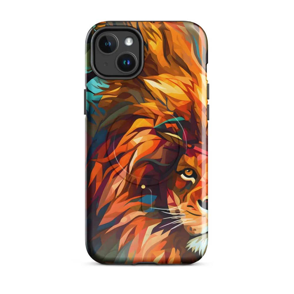 Majestic Gaze: The Polygonal Lion