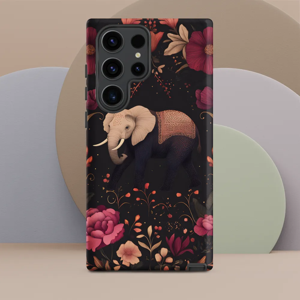 Whispers of the Wild: Elephants and Blooms