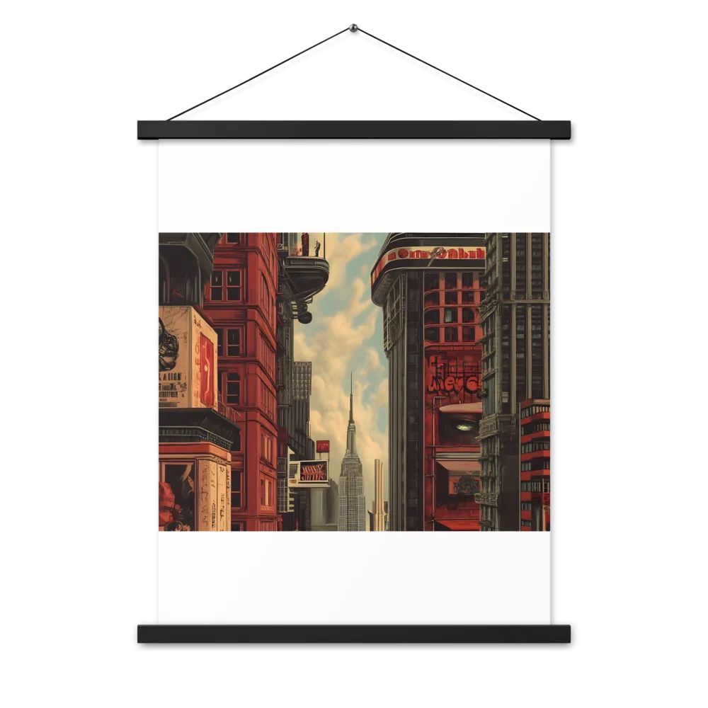 A Glimpse of Tomorrow: Urban Ambition | Poster With Black Wood Hanger | 18″×24″