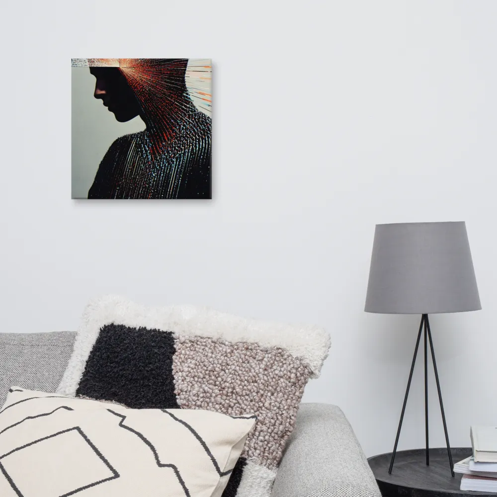 Radiant Reflection: An Abstract Journey of Thought | Canvas | 16″×16″