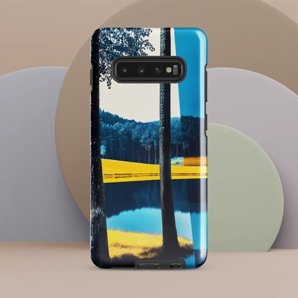 Tranquil Fusion of Nature and Geometry | Phone Case |  S10 Plus | Tough Case | Glossy