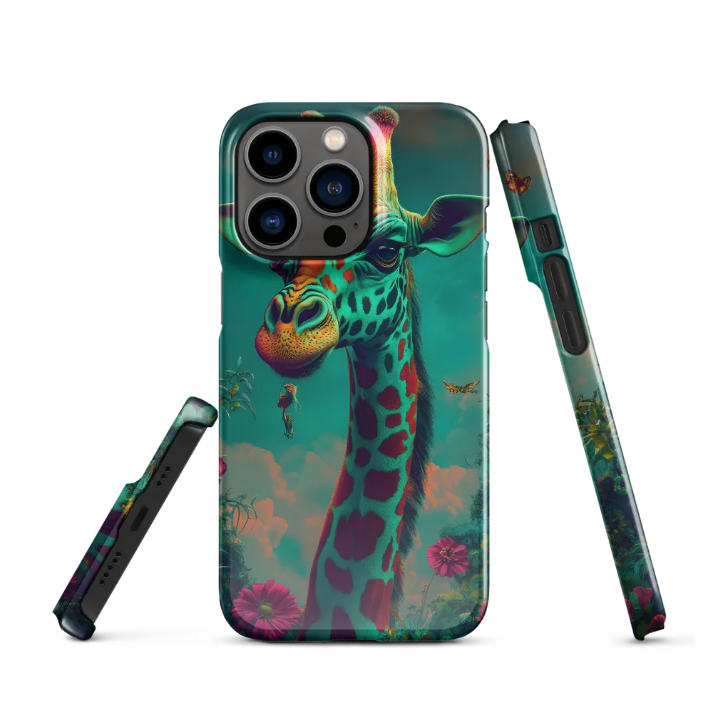 Whimsical Giraffe Among Blossoms | Phone Case |  13 Pro | Snap Case | Glossy