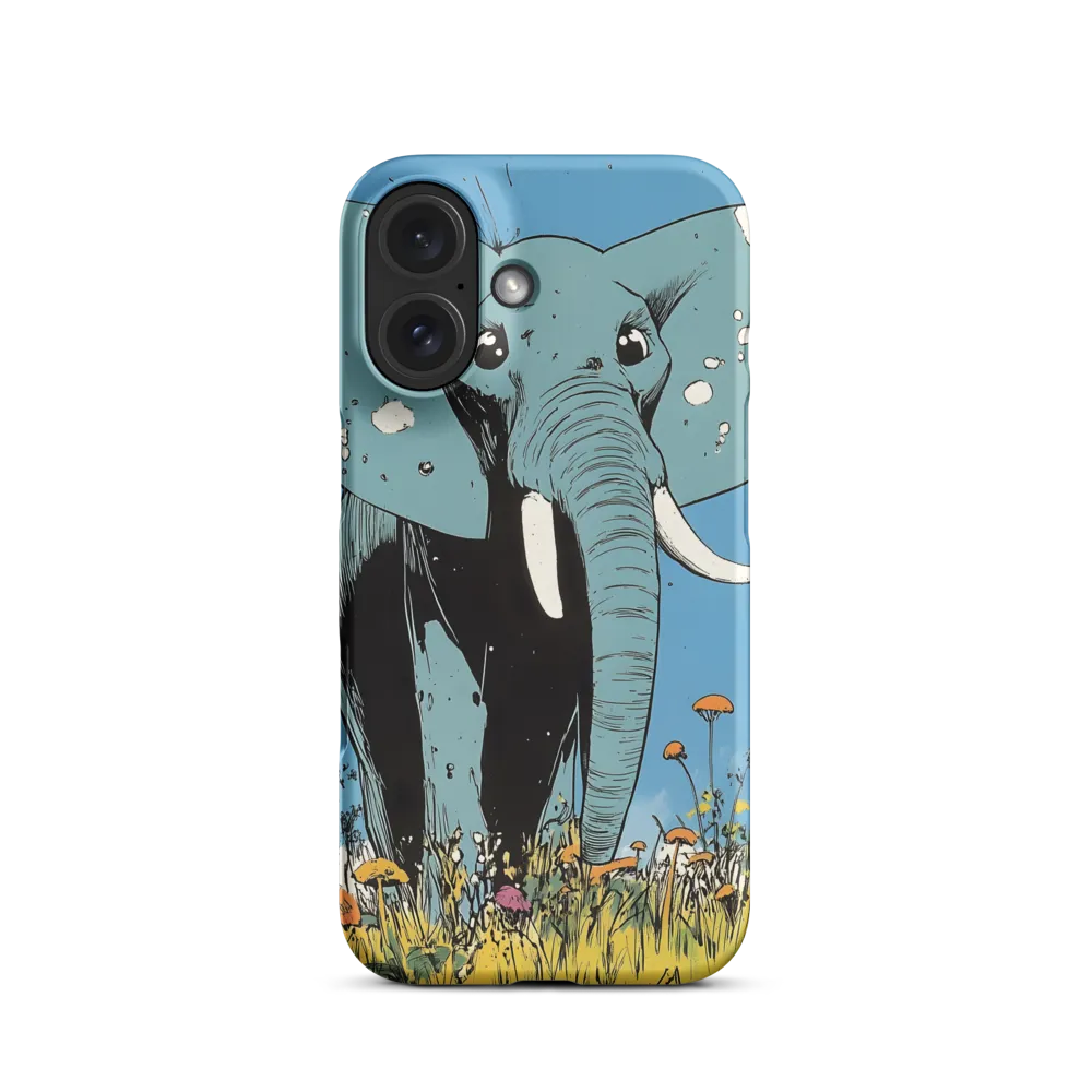 Whimsical Blue Elephant in Bloom