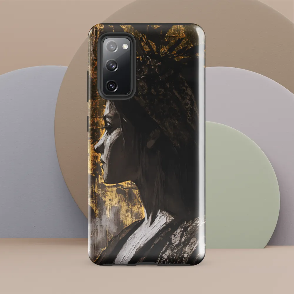 Golden Elegance: A Modern Profile Portrait