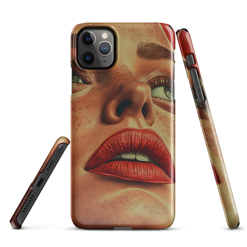 Red Intensity: A Portrait of Elegance | Phone Case |  11 Pro Max | Snap Case | Glossy