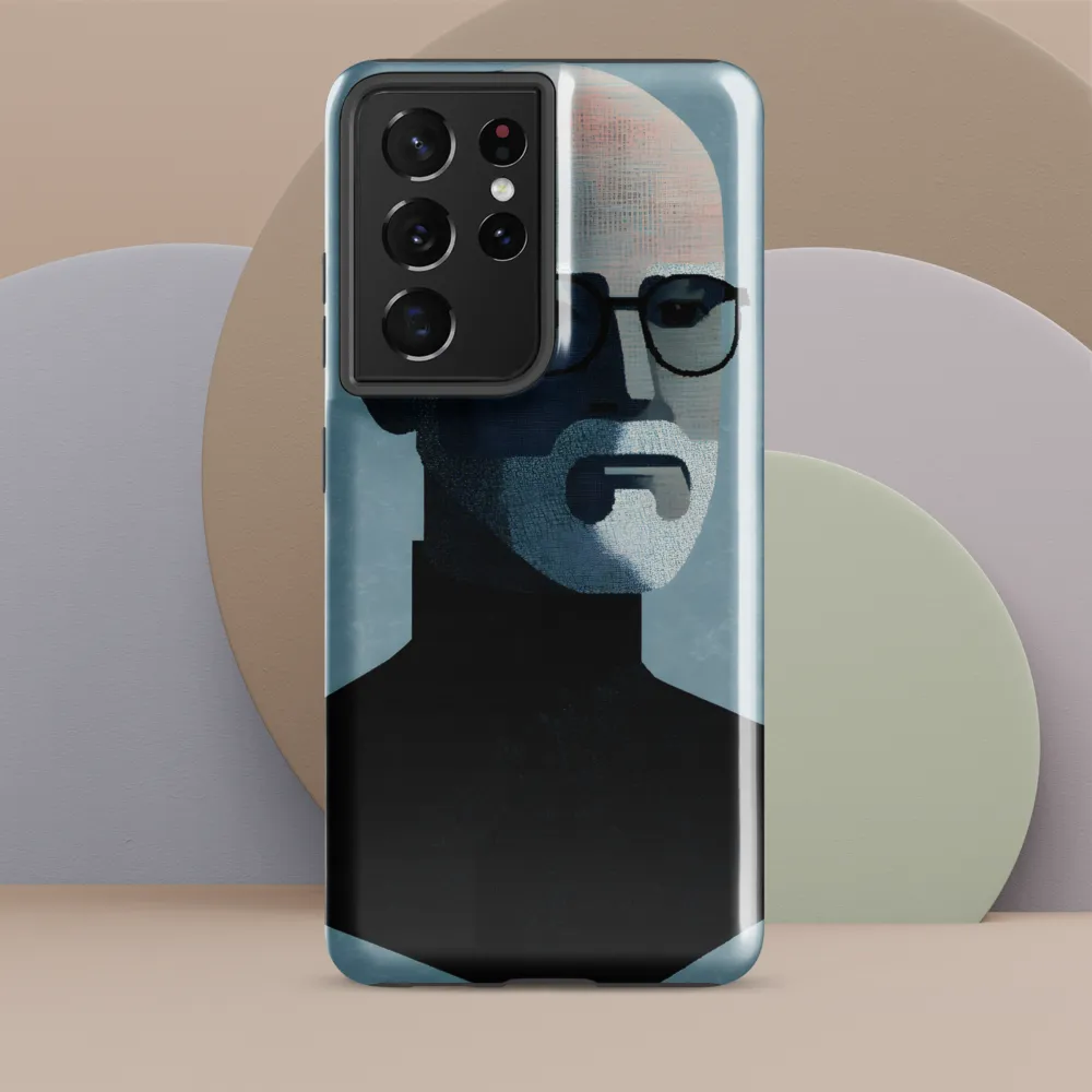 Minimalist Portrait of a Modern Man | Phone Case |  S21 Ultra | Tough Case | Glossy