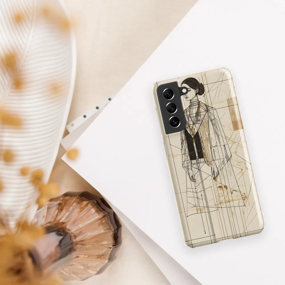Elegance in Lines | Phone Case |  S21 | Snap Case | Matte
