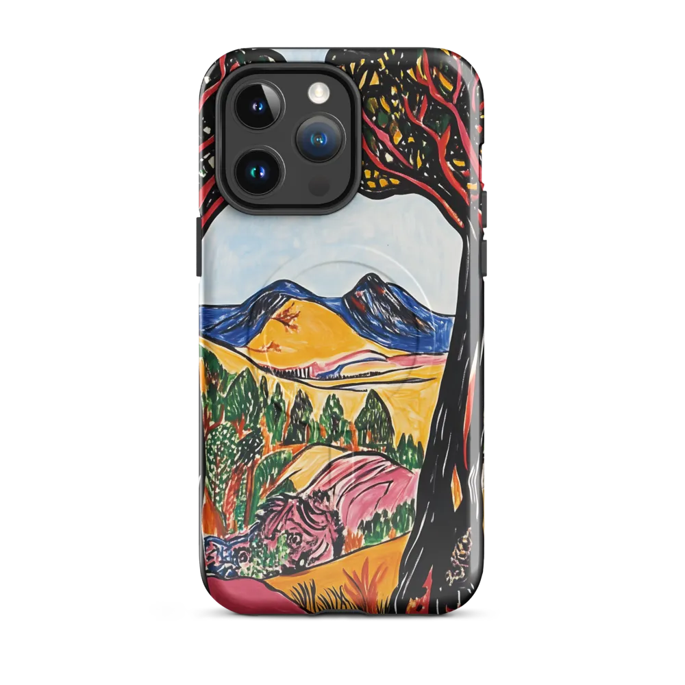 Vibrant Nature's Embrace | Phone Case |  14 Pro Max | MagSafe® Tough Case | Glossy