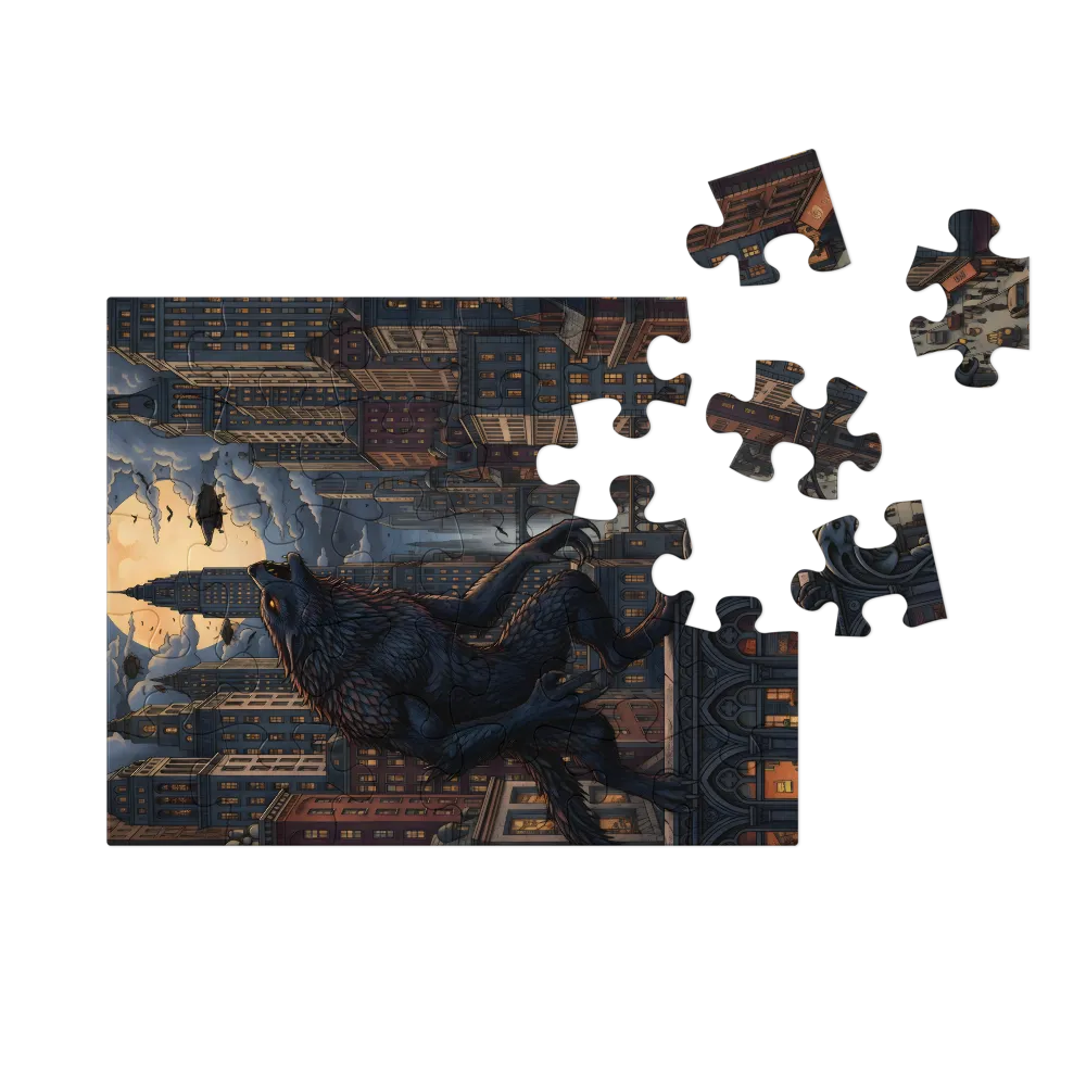 Moonlit Howl 
 Jigsaw Puzzle in Tin Box