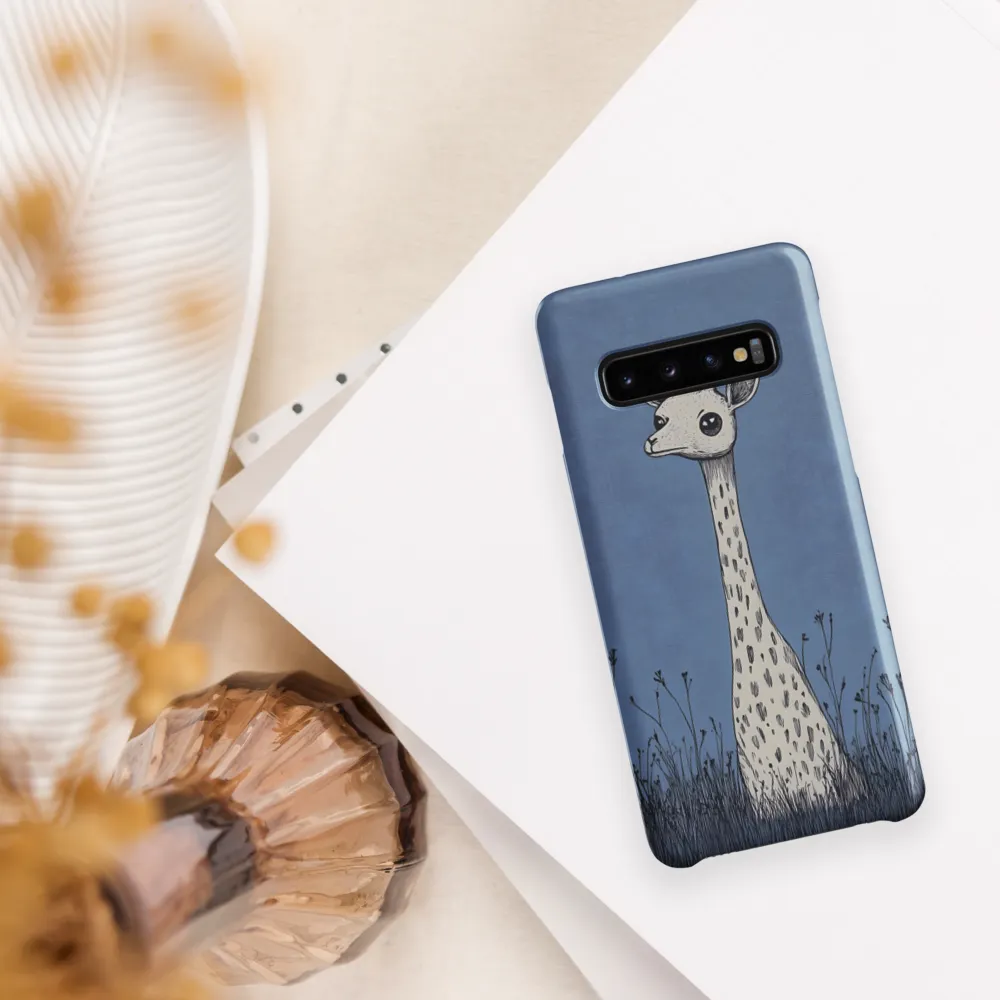 Whimsical Giraffe in Blue
