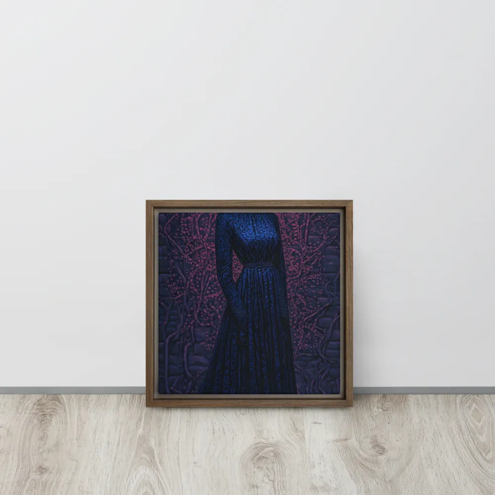 Veil of Enigma | Canvas with Brown Frame | 12″×12″