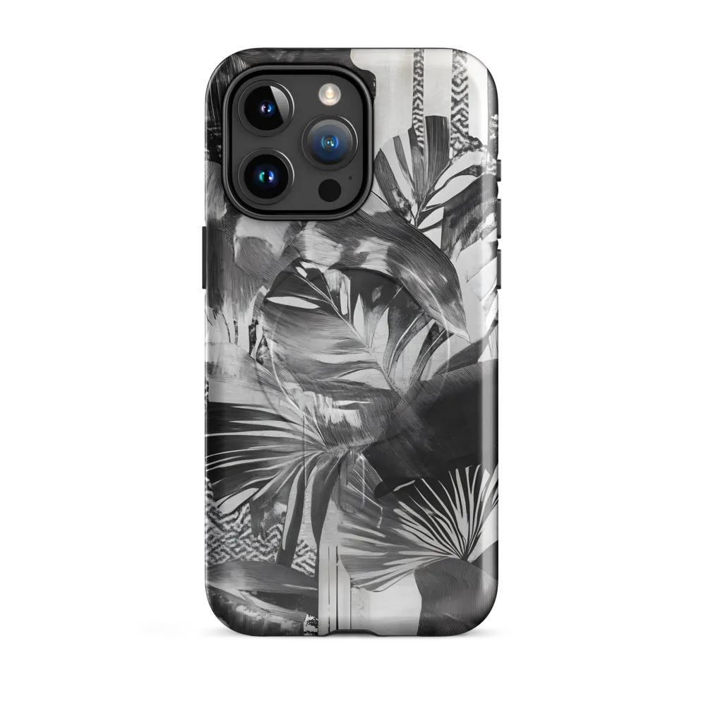 Monochrome Serenity in Tropical Foliage