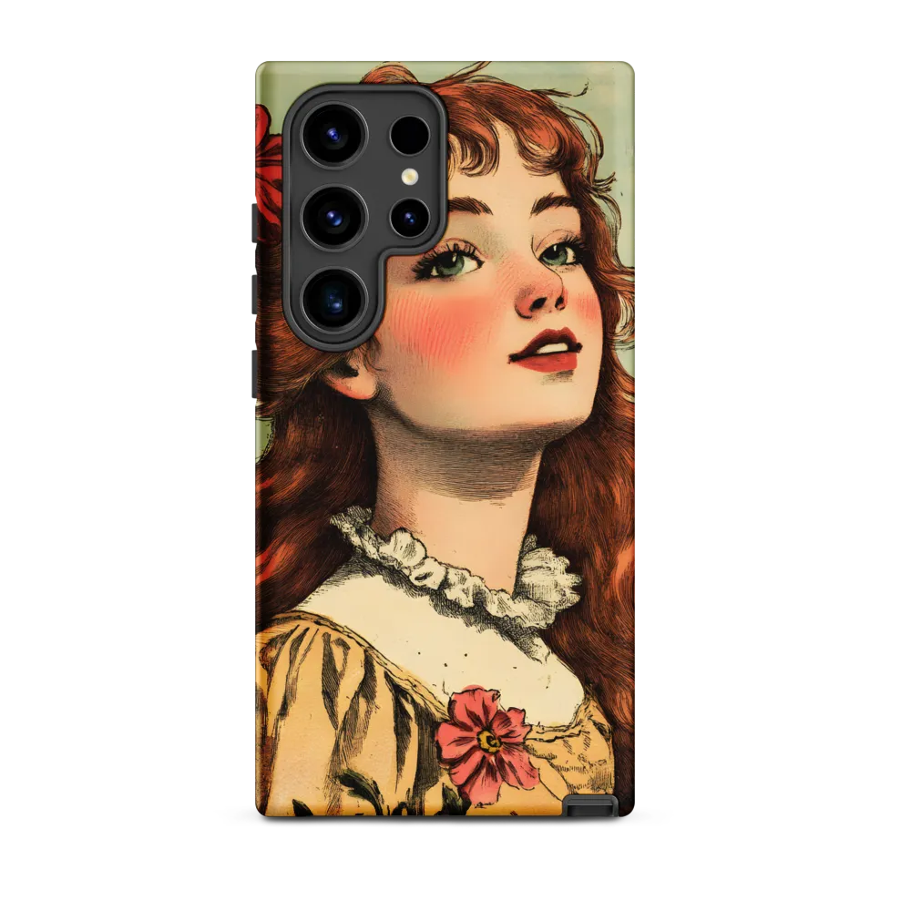 Whimsical Portrait of a Flower-Adorned Girl