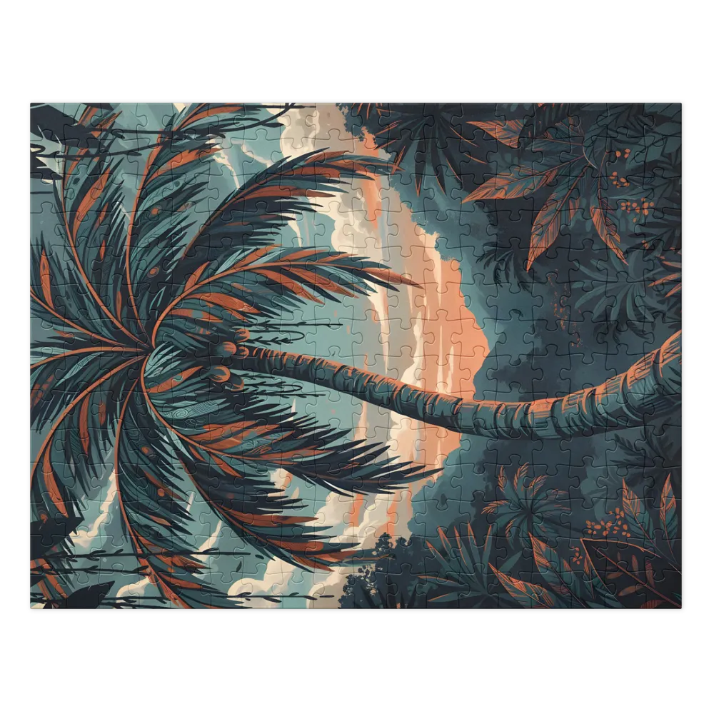 Palm at Dusk 
 Jigsaw Puzzle in Tin Box