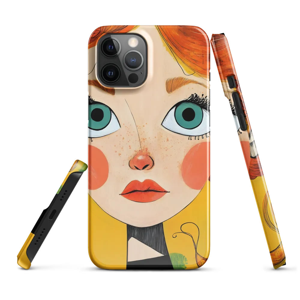 Whimsical Portrait of a Girl | Phone Case |  12 Pro Max | Snap Case | Glossy