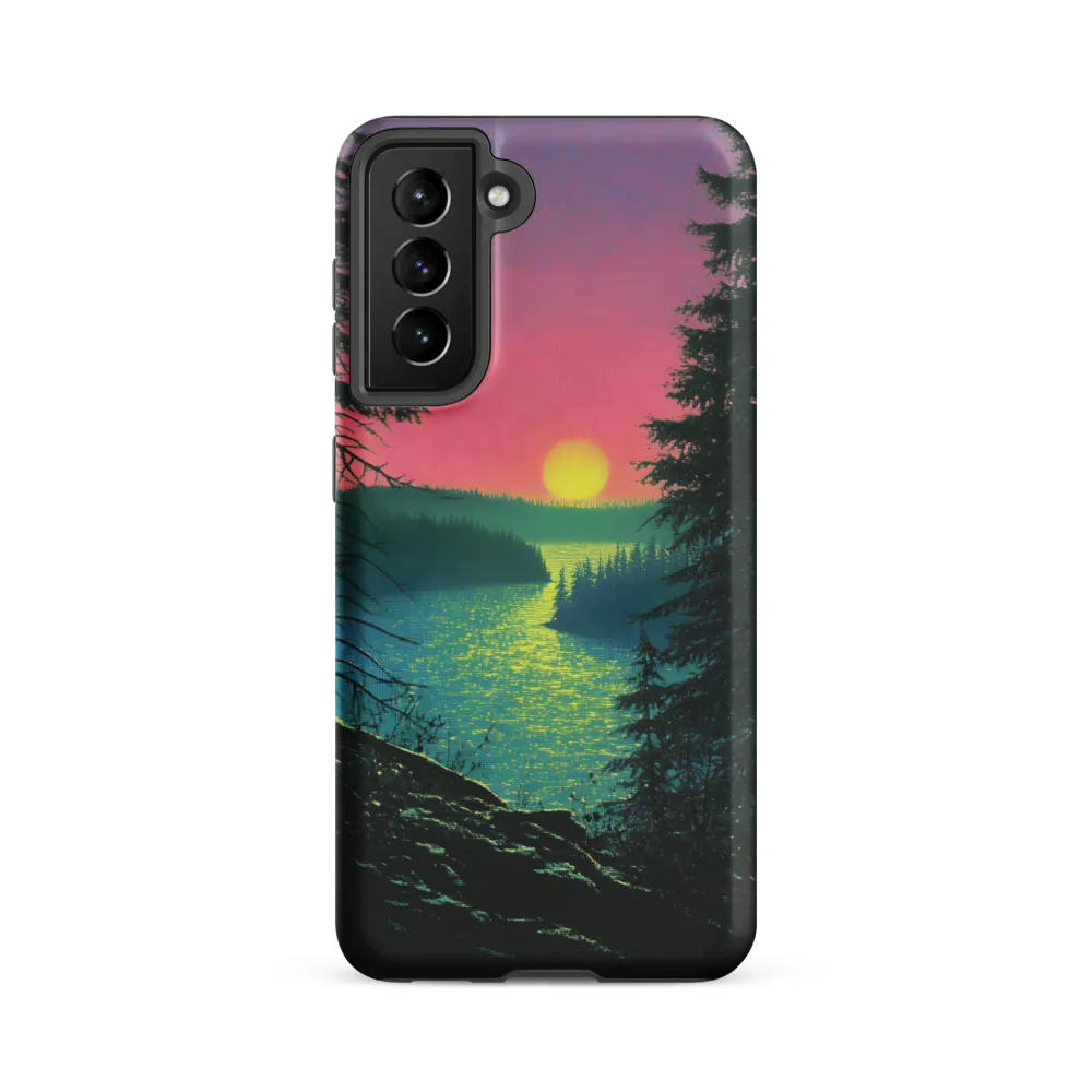 Serene Sunset by the Tranquil River