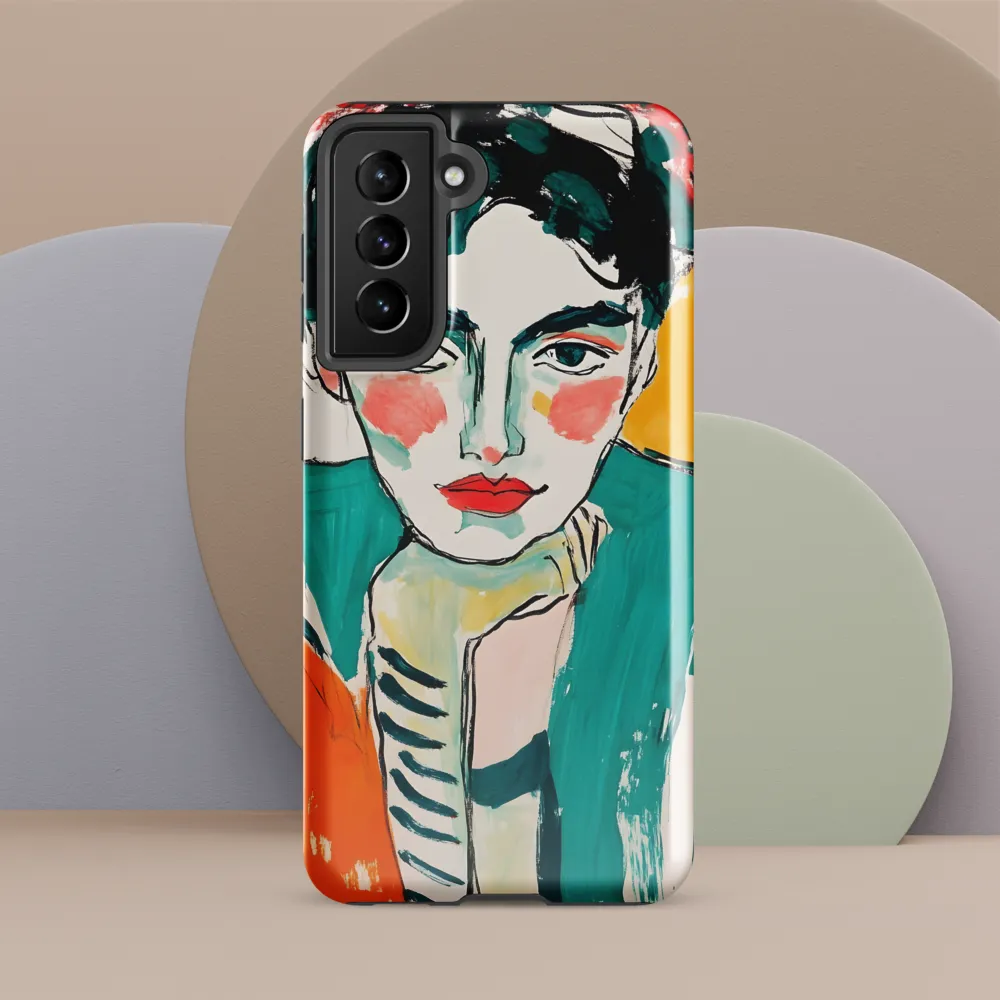 Contemplative Portrait in Bold Hues